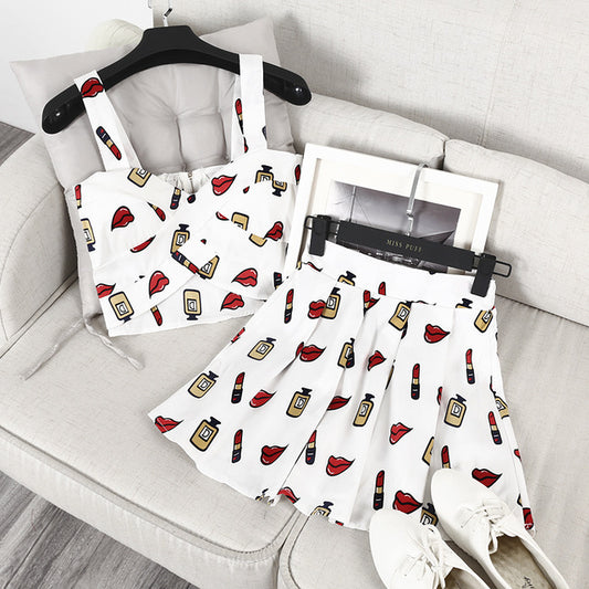 Short Tank Crop Tops and Mini Skirt - THEGIRLSOUTFITS