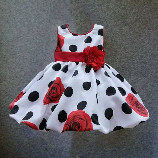 sleeveless princess floral vestido infantil - THEGIRLSOUTFITS