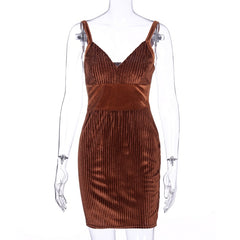 Corduroy Fashion V-Neck - THEGIRLSOUTFITS