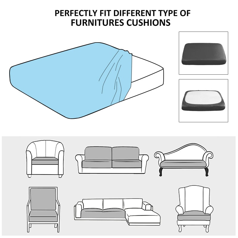 Jacquard Water Resistant Seat Cushion Cover