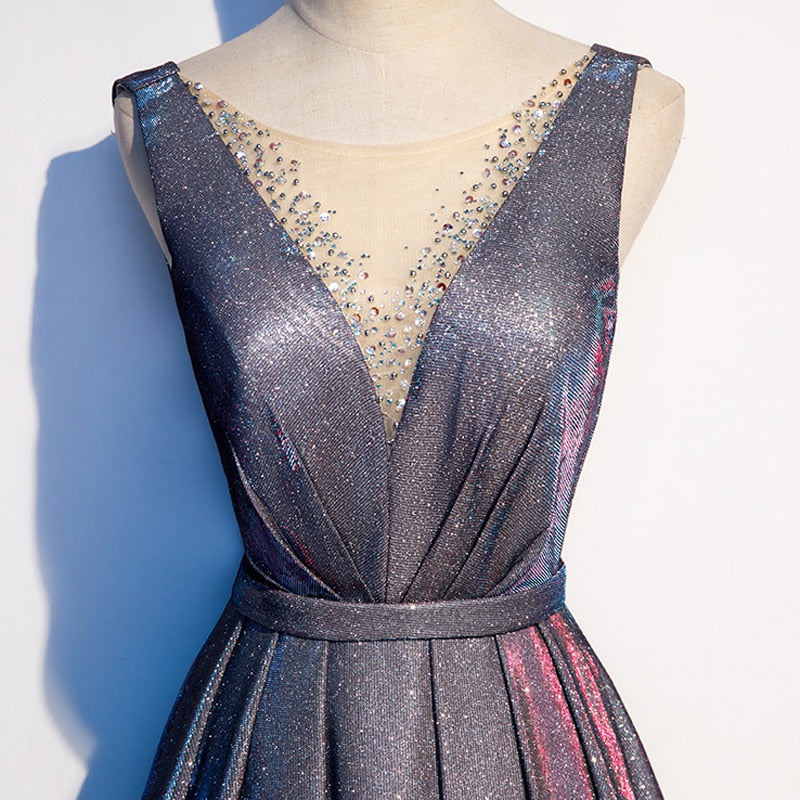 O neck Beads Sequined - THEGIRLSOUTFITS