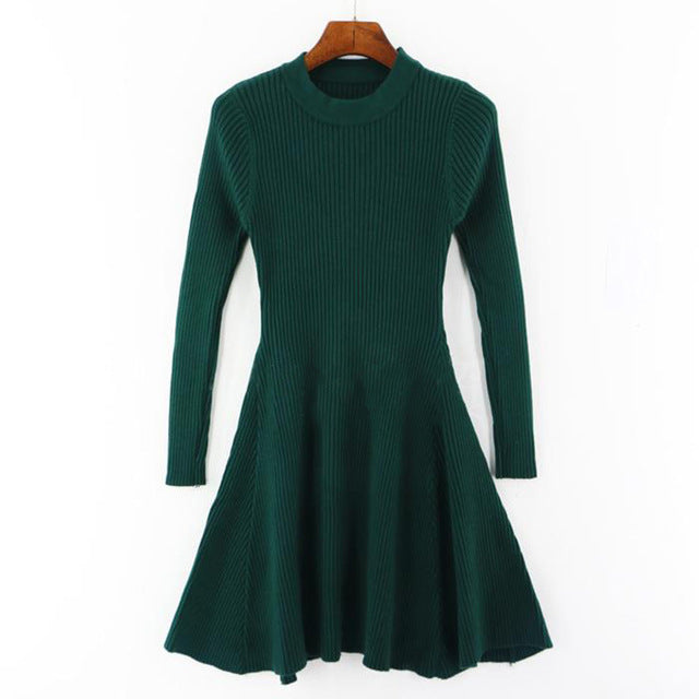 Long Sleeve Sweater Dress THEGIRLSOUTFITS Long Sleeve Sweater Dress THEGIRLSOUTFITS