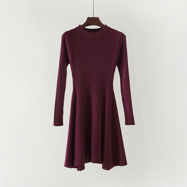 Long Sleeve Sweater Dress THEGIRLSOUTFITS Long Sleeve Sweater Dress THEGIRLSOUTFITS