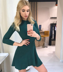Long Sleeve Sweater Dress - THEGIRLSOUTFITS