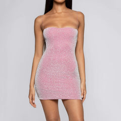 Thin Shoulder Strap Short Dress - THEGIRLSOUTFITS