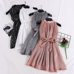 Star Print Organza Puff - THEGIRLSOUTFITS