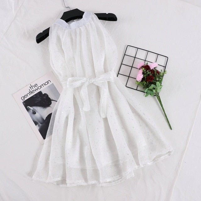 Star Print Organza Puff - THEGIRLSOUTFITS