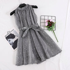 Star Print Organza Puff - THEGIRLSOUTFITS