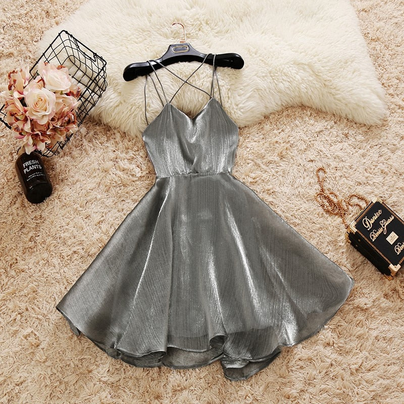Cross Strap Organza Puff - THEGIRLSOUTFITS