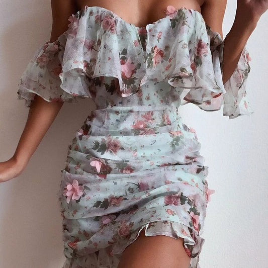 Ruffles Dress Elegant Sex - THEGIRLSOUTFITS