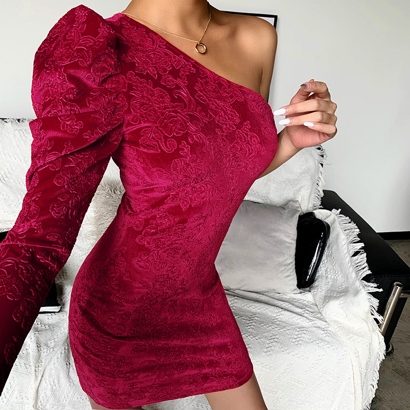 Puff Sleeve Party Dress - THEGIRLSOUTFITS