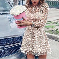 Floral Lace Dress - THEGIRLSOUTFITS