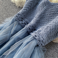 Knitted Patchwork Mesh Sexy - THEGIRLSOUTFITS