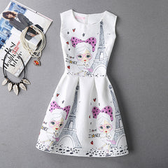 Casual Vintage Floral Print Dresses A Line High Waist - THEGIRLSOUTFITS