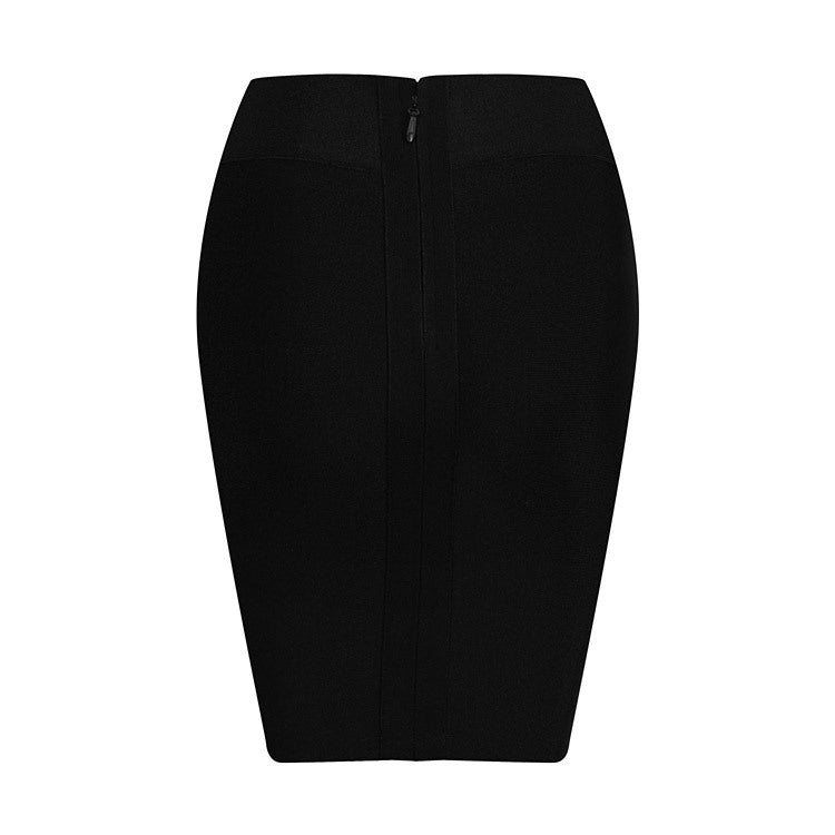 Solid Irregular Mini  Bandage Skirt - THEGIRLSOUTFITS