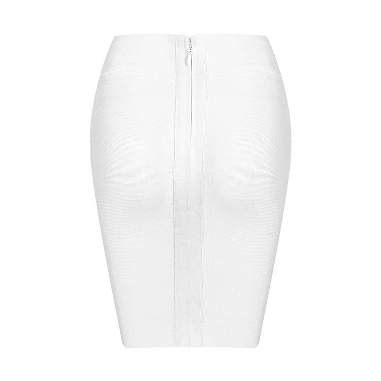 Solid Irregular Mini  Bandage Skirt - THEGIRLSOUTFITS