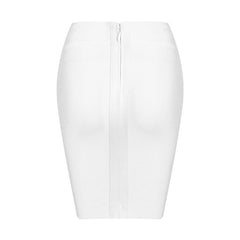 Solid Irregular Mini  Bandage Skirt - THEGIRLSOUTFITS