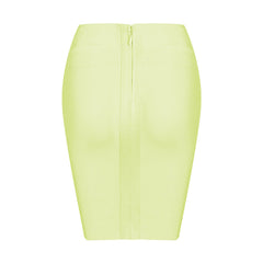 Solid Irregular Mini  Bandage Skirt - THEGIRLSOUTFITS