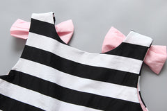 Holiday Black and White with Bow Kids - THEGIRLSOUTFITS