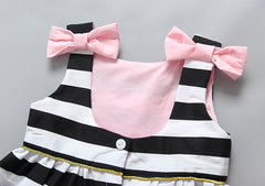 Holiday Black and White with Bow Kids - THEGIRLSOUTFITS