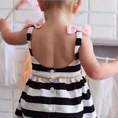 Holiday Black and White with Bow Kids - THEGIRLSOUTFITS
