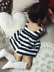Holiday Black and White with Bow Kids - THEGIRLSOUTFITS