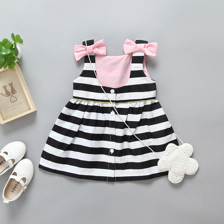 Holiday Black and White with Bow Kids - THEGIRLSOUTFITS