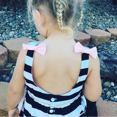 Holiday Black and White with Bow Kids - THEGIRLSOUTFITS
