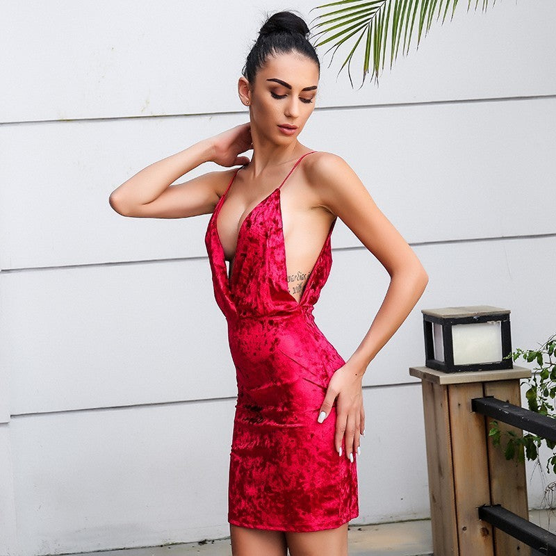 velvet Sleeveless Night Club - THEGIRLSOUTFITS