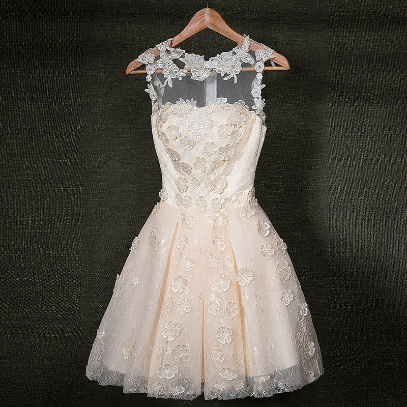 A-line Lace Applqiue - THEGIRLSOUTFITS