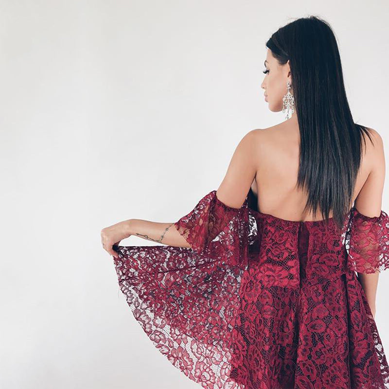 Sexy Off shoulder Slash neck - THEGIRLSOUTFITS