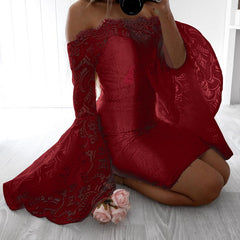 Flare Sleeve Bodycon - THEGIRLSOUTFITS